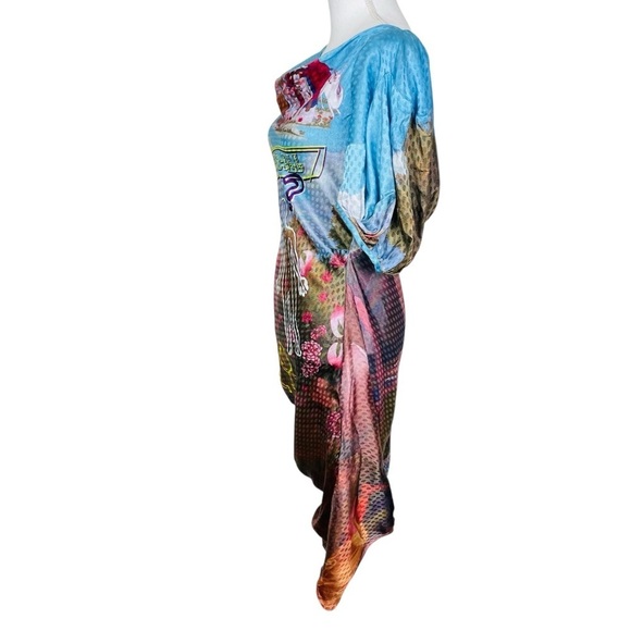 Mukzin NEW With Tags Balloon Sleeve Midi Dress Small - Picture 9 of 11